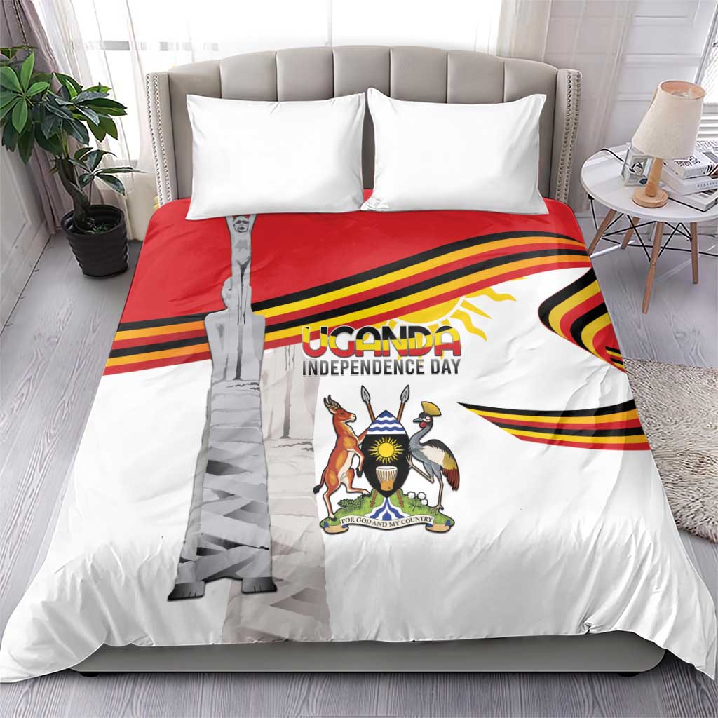 Uganda Independence Day Bedding Set Independence Monument - Coat Of Arms - Wonder Print Shop