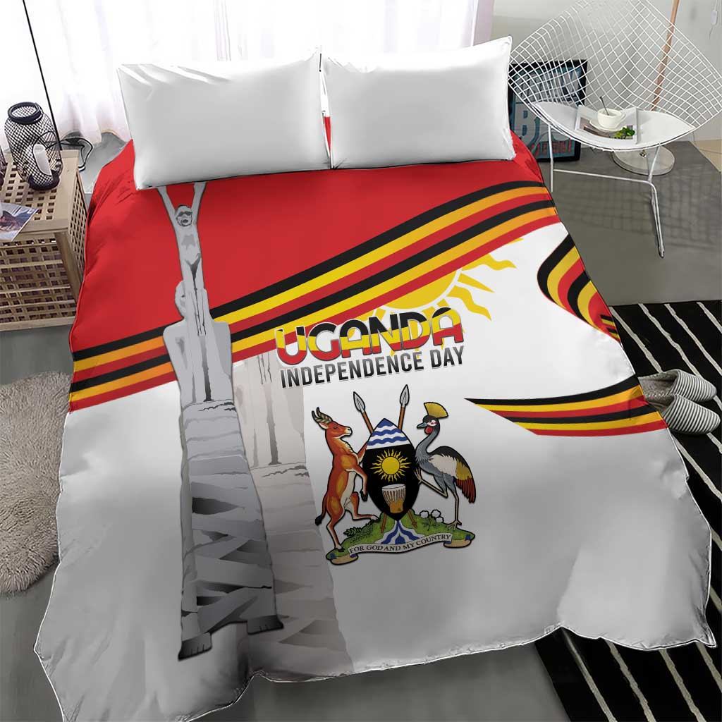 Uganda Independence Day Bedding Set Independence Monument - Coat Of Arms - Wonder Print Shop