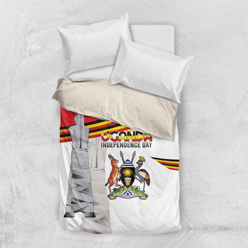 Uganda Independence Day Bedding Set Independence Monument - Coat Of Arms - Wonder Print Shop