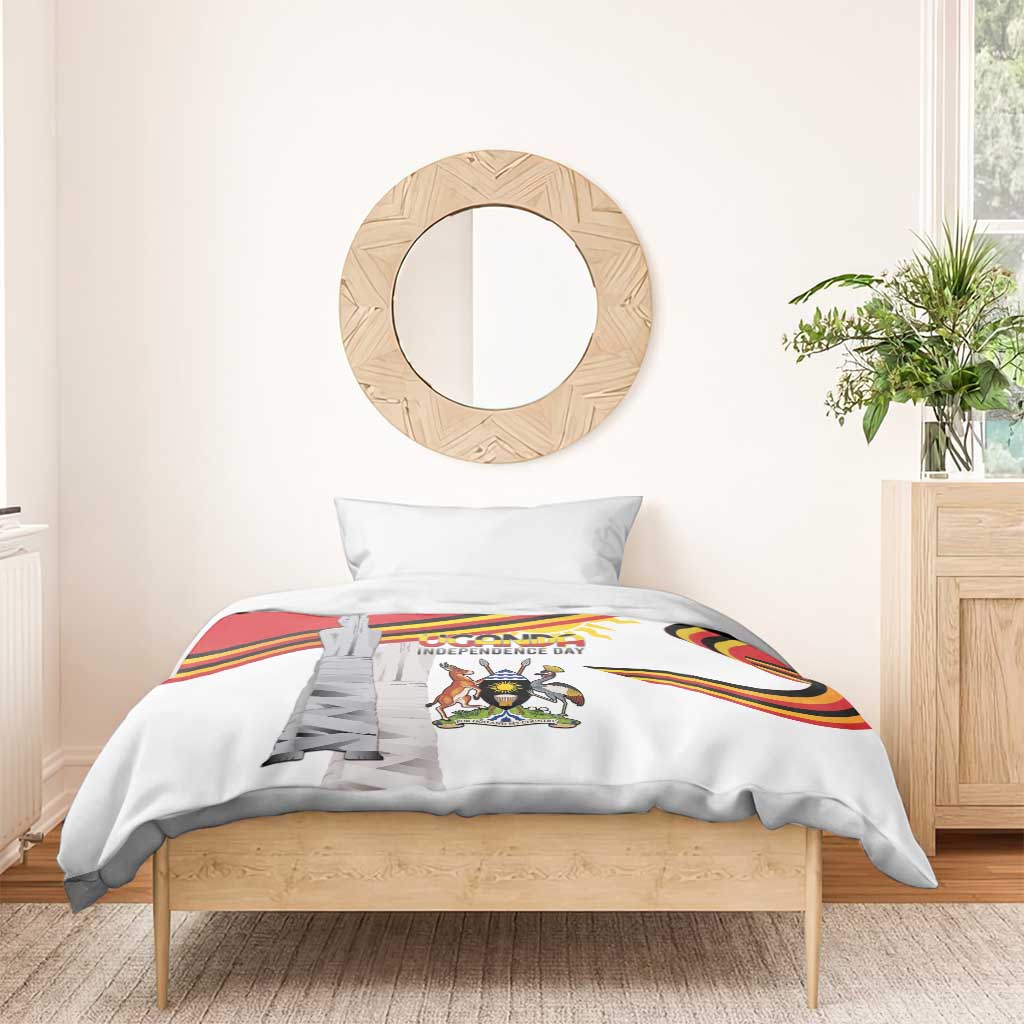 Uganda Independence Day Bedding Set Independence Monument - Coat Of Arms - Wonder Print Shop