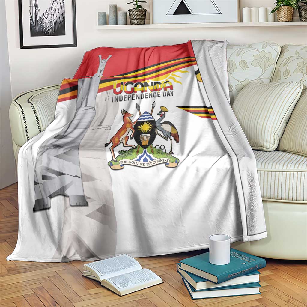 Uganda Independence Day Blanket Independence Monument - Coat Of Arms - Wonder Print Shop