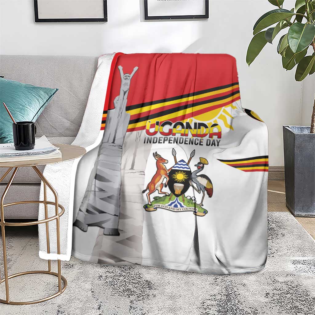 Uganda Independence Day Blanket Independence Monument - Coat Of Arms - Wonder Print Shop