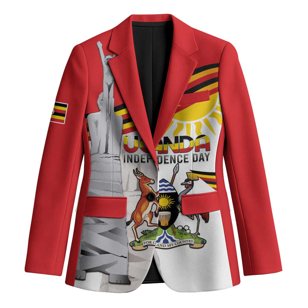 Personalized Uganda Independence Day Blazer Independence Monument - Coat Of Arms - Wonder Print Shop
