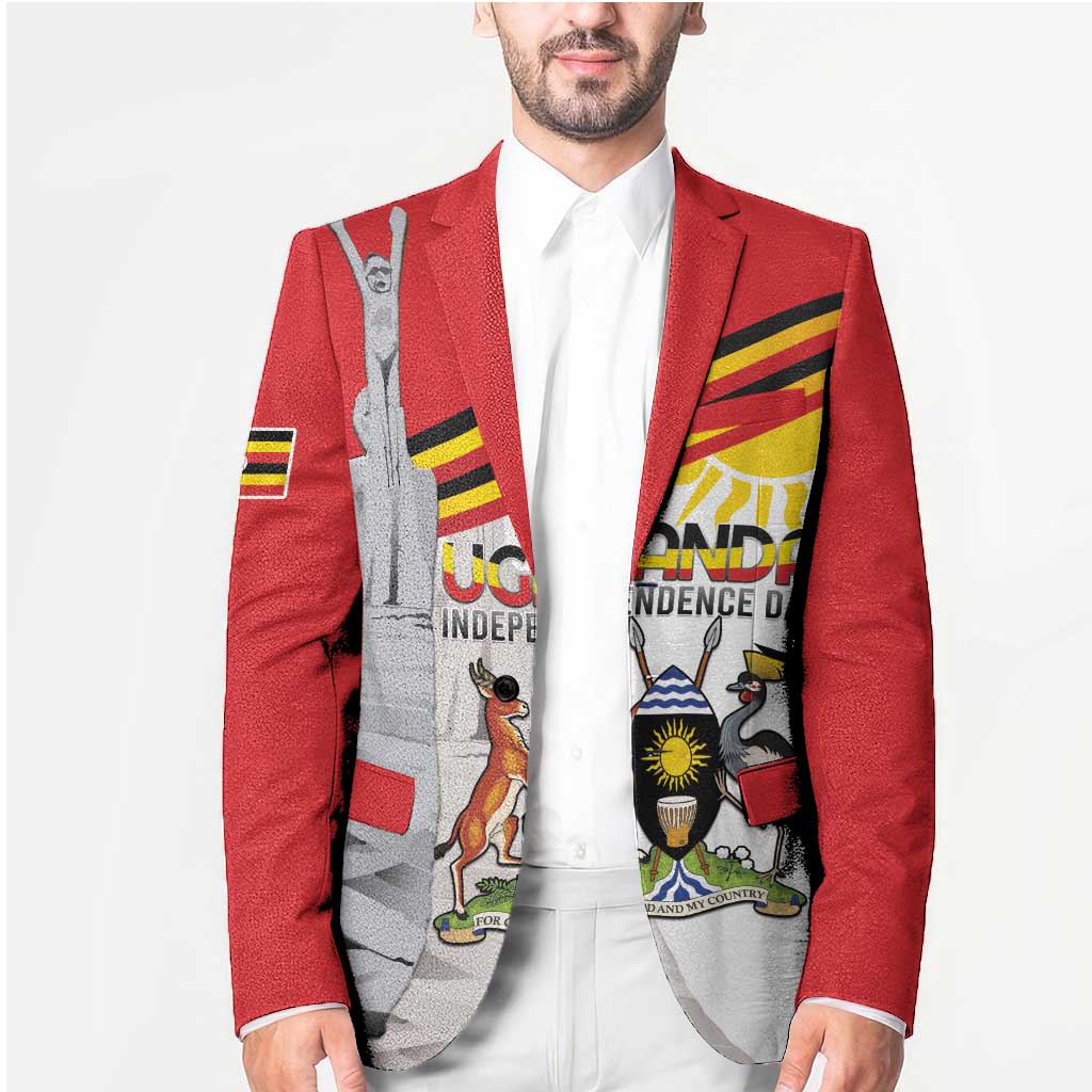 Personalized Uganda Independence Day Blazer Independence Monument - Coat Of Arms - Wonder Print Shop