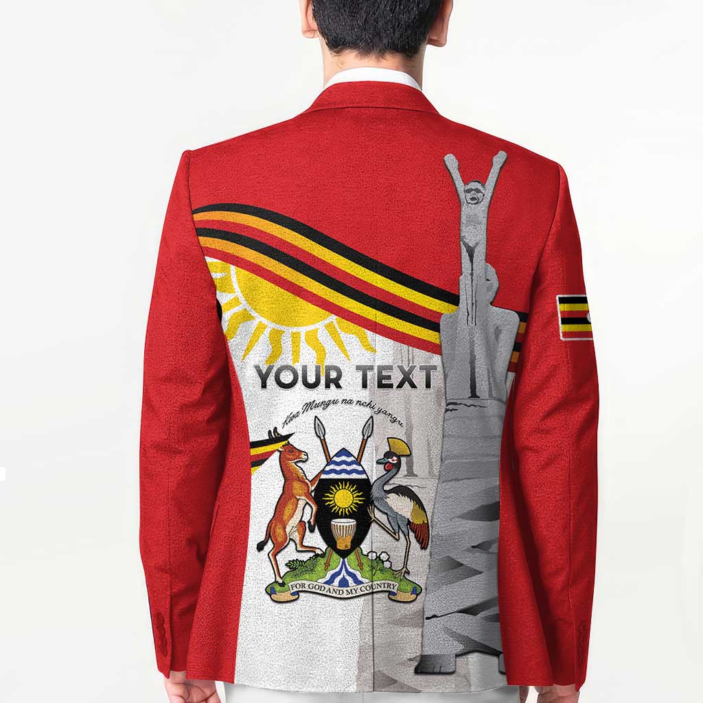 Personalized Uganda Independence Day Blazer Independence Monument - Coat Of Arms - Wonder Print Shop