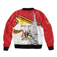 Personalized Uganda Independence Day Bomber Jacket Independence Monument - Coat Of Arms - Wonder Print Shop