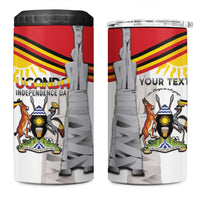 Personalized Uganda Independence Day 4 in 1 Can Cooler Tumbler Independence Monument - Coat Of Arms - Wonder Print Shop