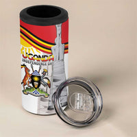 Personalized Uganda Independence Day 4 in 1 Can Cooler Tumbler Independence Monument - Coat Of Arms - Wonder Print Shop