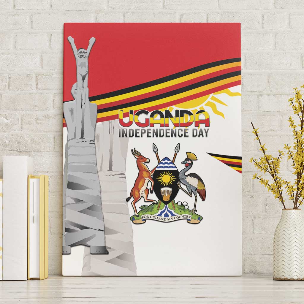 Uganda Independence Day Canvas Wall Art Independence Monument - Coat Of Arms - Wonder Print Shop