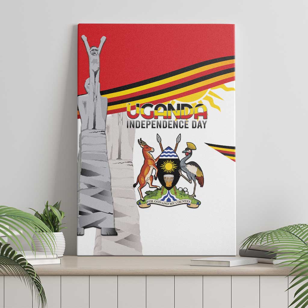 Uganda Independence Day Canvas Wall Art Independence Monument - Coat Of Arms - Wonder Print Shop