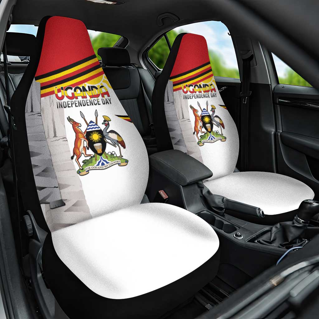 Uganda Independence Day Car Seat Cover Independence Monument - Coat Of Arms - Wonder Print Shop