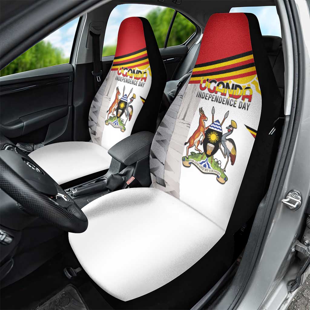 Uganda Independence Day Car Seat Cover Independence Monument - Coat Of Arms - Wonder Print Shop