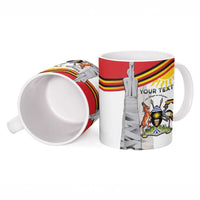 Personalized Uganda Independence Day Ceramic Mug Independence Monument - Coat Of Arms - Wonder Print Shop
