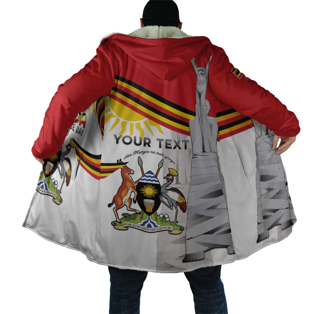 Personalized Uganda Independence Day Cloak Independence Monument - Coat Of Arms - Wonder Print Shop