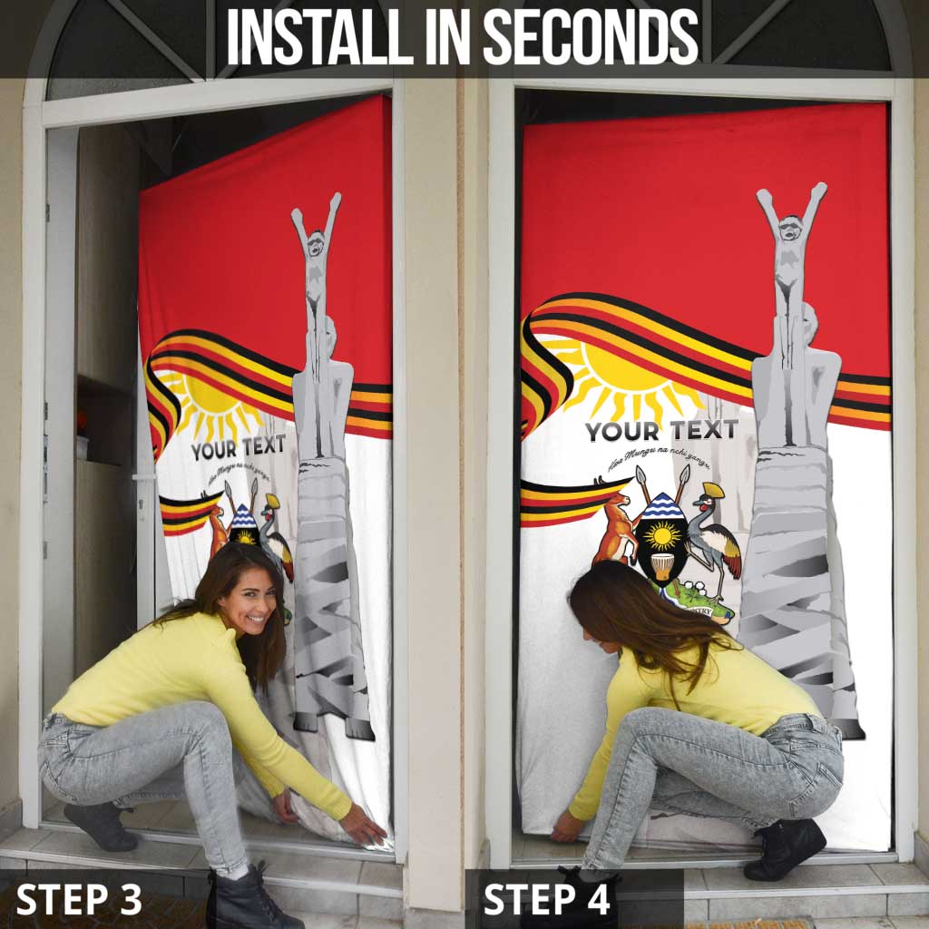 Uganda Independence Day Door Cover Independence Monument - Coat Of Arms - Wonder Print Shop