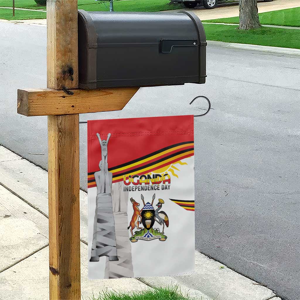Uganda Independence Day Garden Flag Independence Monument - Coat Of Arms - Wonder Print Shop
