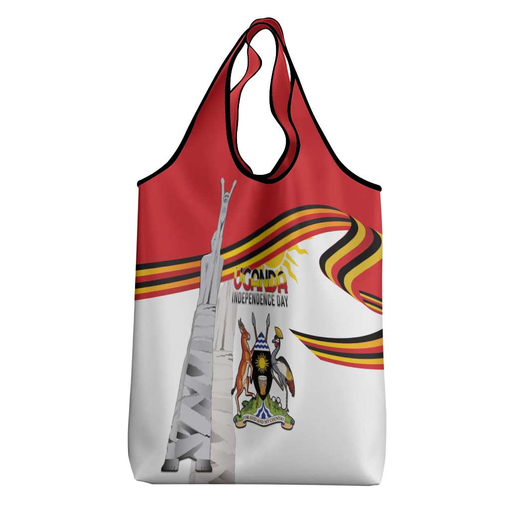 Uganda Independence Day Grocery Bag Independence Monument - Coat Of Arms - Wonder Print Shop