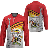 Personalized Uganda Independence Day Hockey Jersey Independence Monument - Coat Of Arms - Wonder Print Shop