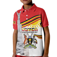 Personalized Uganda Independence Day Kid Polo Shirt Independence Monument - Coat Of Arms - Wonder Print Shop
