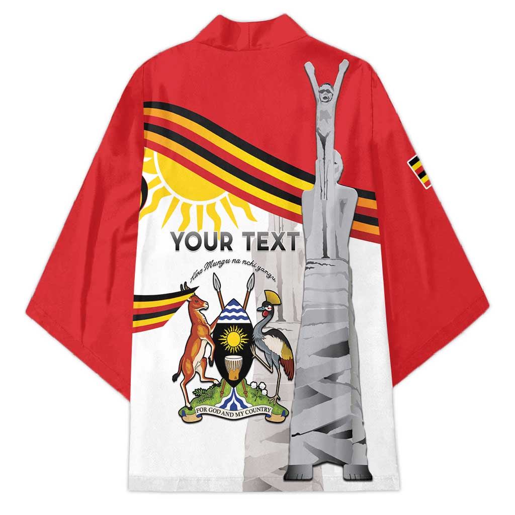 Personalized Uganda Independence Day Kimono Independence Monument - Coat Of Arms - Wonder Print Shop