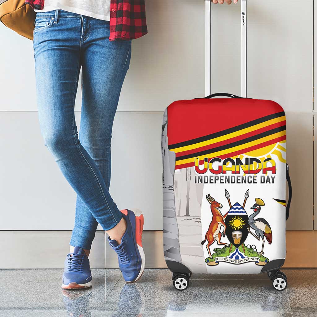 Uganda Independence Day Luggage Cover Independence Monument - Coat Of Arms - Wonder Print Shop