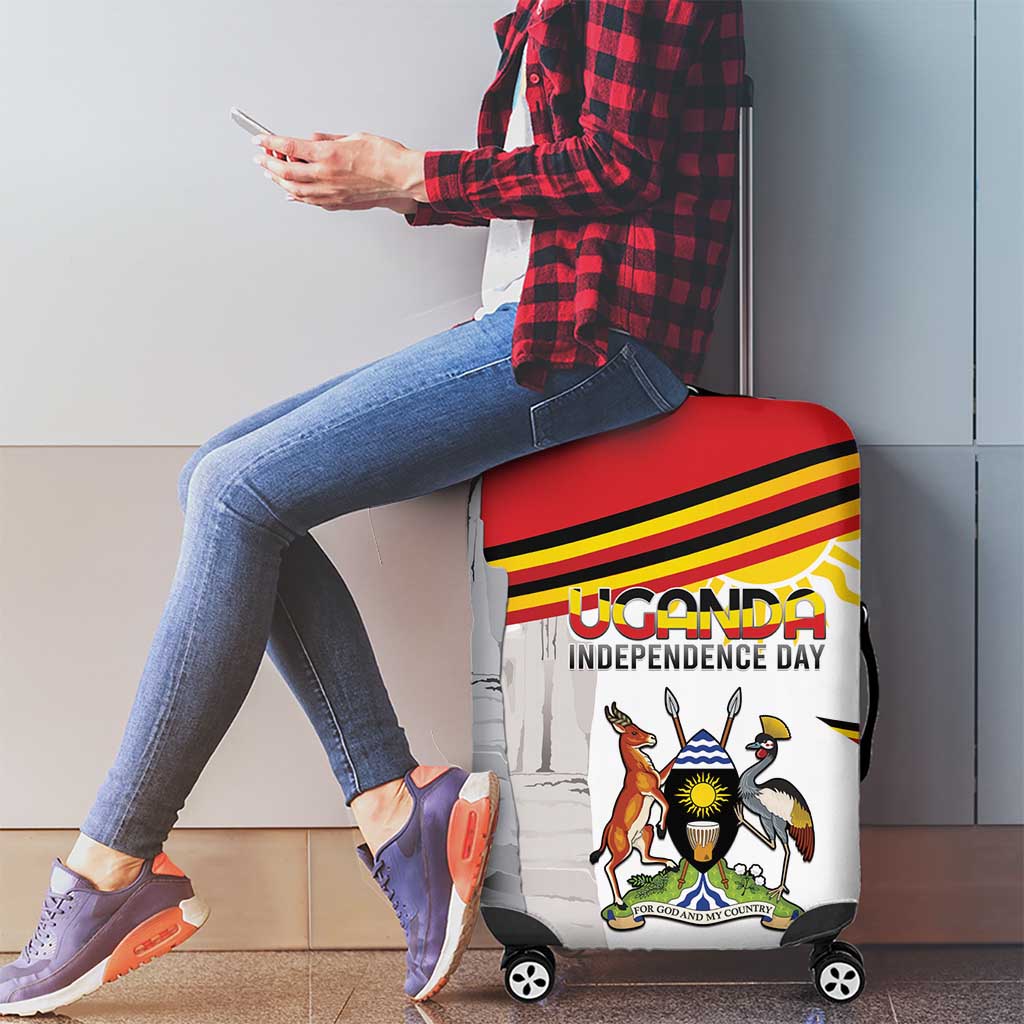 Uganda Independence Day Luggage Cover Independence Monument - Coat Of Arms - Wonder Print Shop