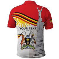 Personalized Uganda Independence Day Polo Shirt Independence Monument - Coat Of Arms - Wonder Print Shop