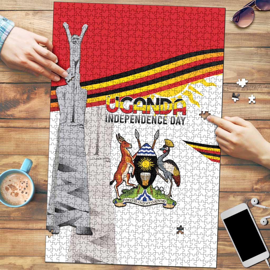 Uganda Independence Day Puzzle Independence Monument - Coat Of Arms - Wonder Print Shop