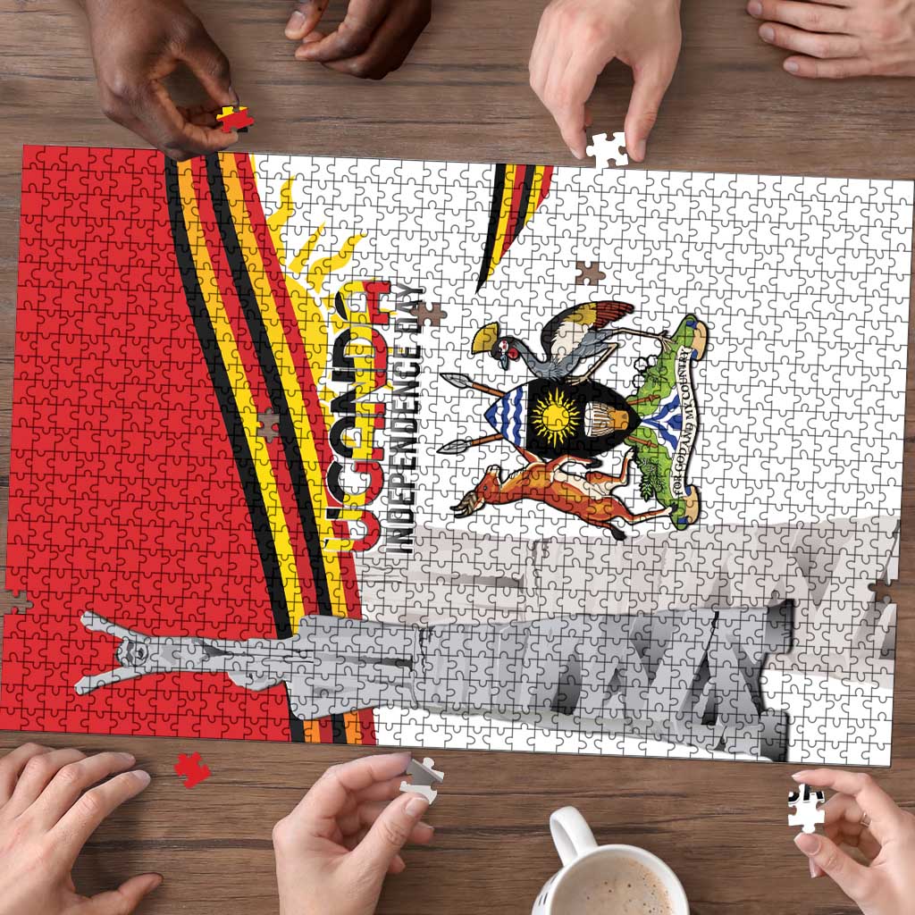 Uganda Independence Day Puzzle Independence Monument - Coat Of Arms - Wonder Print Shop