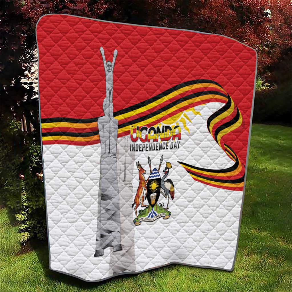 Uganda Independence Day Quilt Independence Monument - Coat Of Arms - Wonder Print Shop