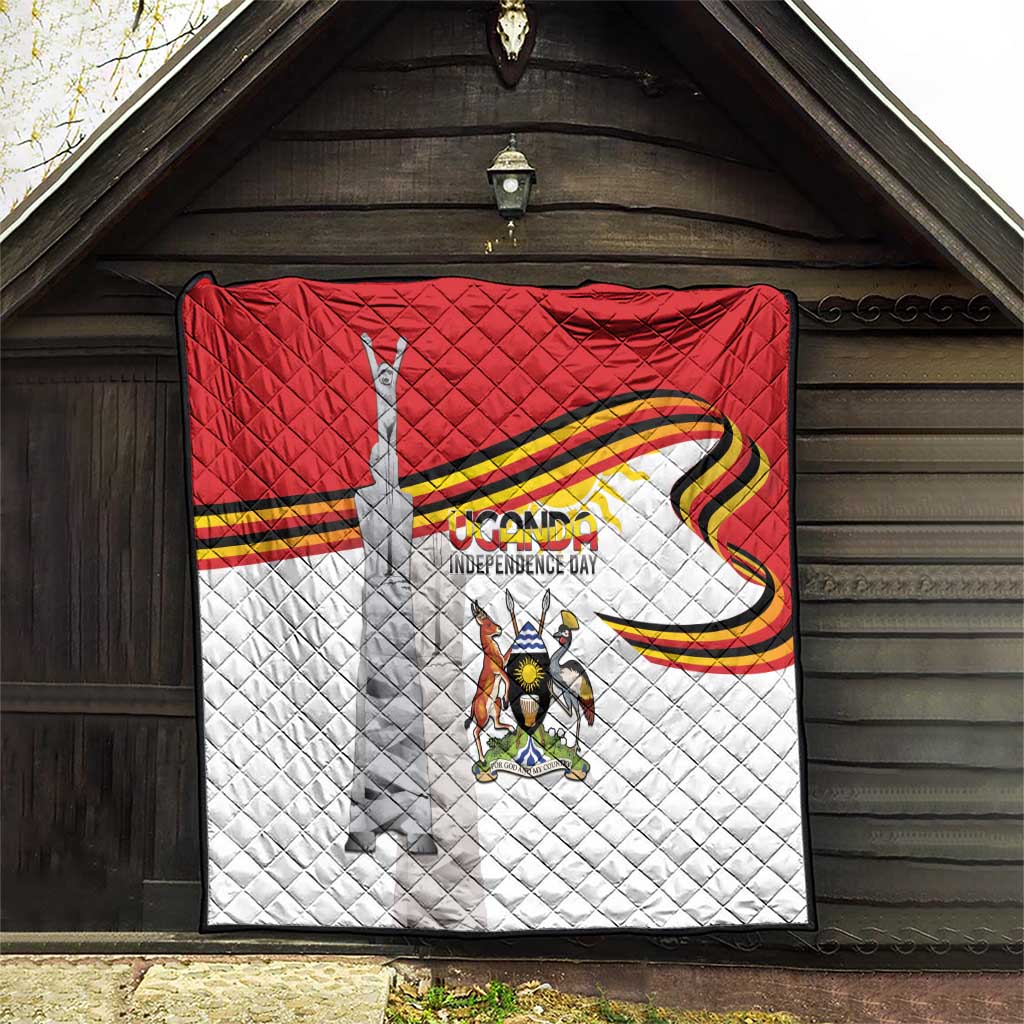 Uganda Independence Day Quilt Independence Monument - Coat Of Arms - Wonder Print Shop