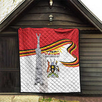 Uganda Independence Day Quilt Independence Monument - Coat Of Arms - Wonder Print Shop