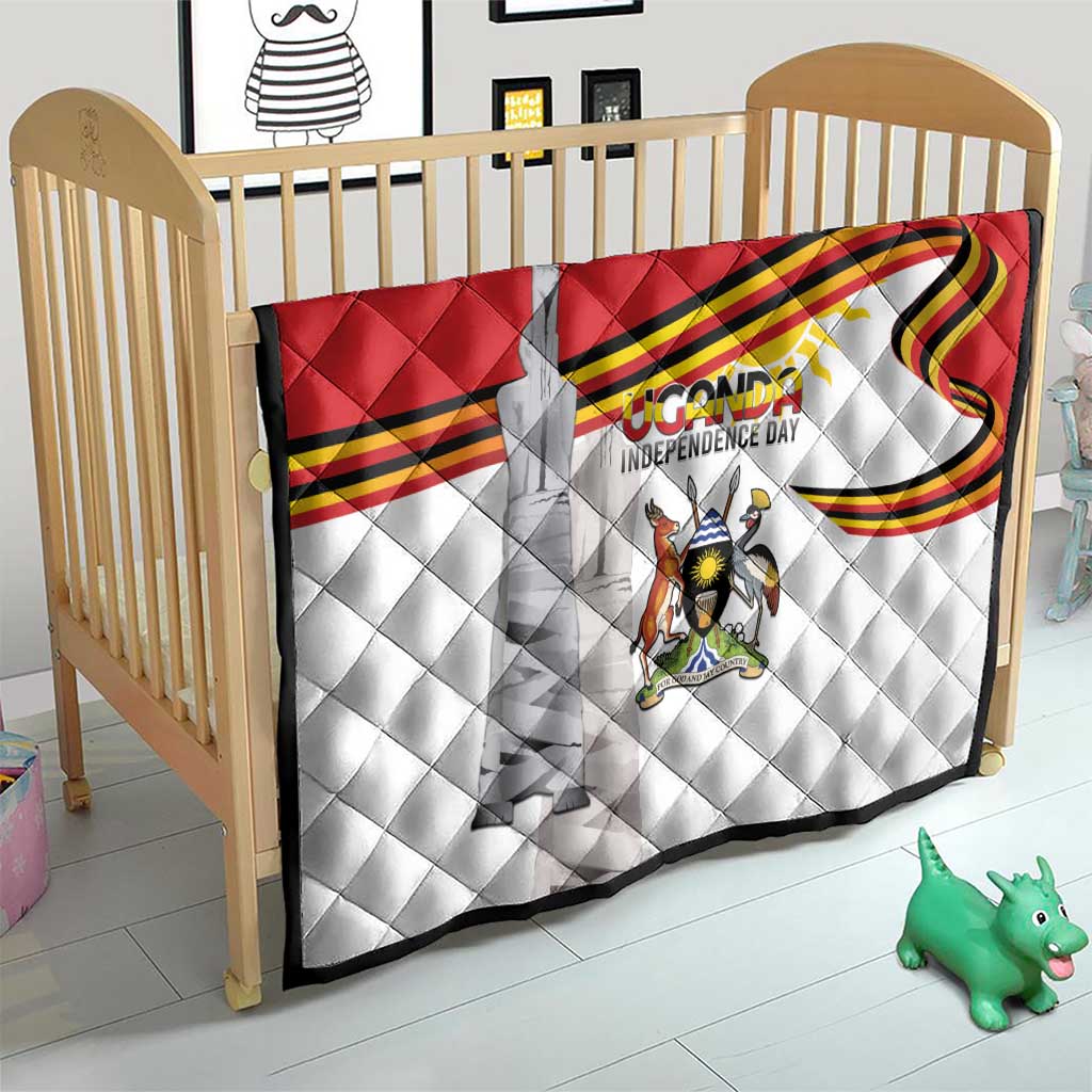 Uganda Independence Day Quilt Independence Monument - Coat Of Arms - Wonder Print Shop