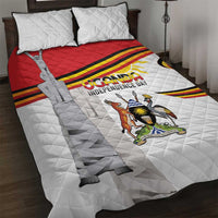 Uganda Independence Day Quilt Bed Set Independence Monument - Coat Of Arms - Wonder Print Shop