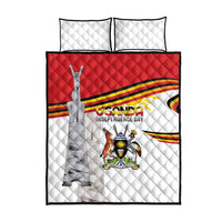 Uganda Independence Day Quilt Bed Set Independence Monument - Coat Of Arms - Wonder Print Shop