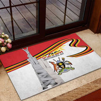 Uganda Independence Day Rubber Doormat Independence Monument - Coat Of Arms - Wonder Print Shop