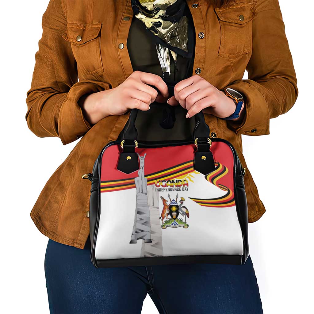 Uganda Independence Day Shoulder Handbag Independence Monument - Coat Of Arms - Wonder Print Shop