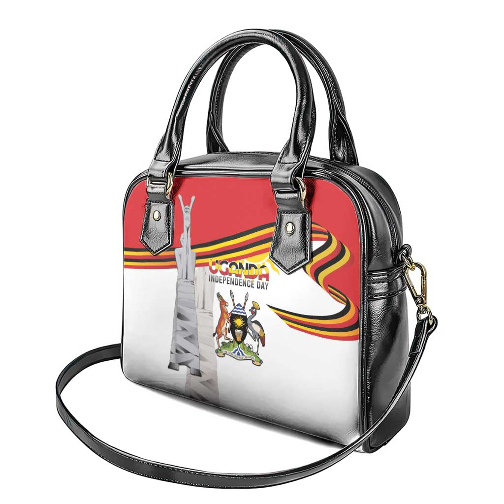 Uganda Independence Day Shoulder Handbag Independence Monument - Coat Of Arms - Wonder Print Shop