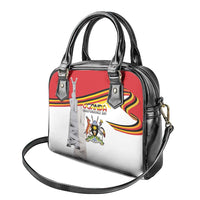 Uganda Independence Day Shoulder Handbag Independence Monument - Coat Of Arms - Wonder Print Shop