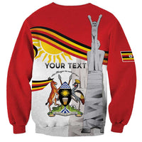 Personalized Uganda Independence Day Sweatshirt Independence Monument - Coat Of Arms - Wonder Print Shop