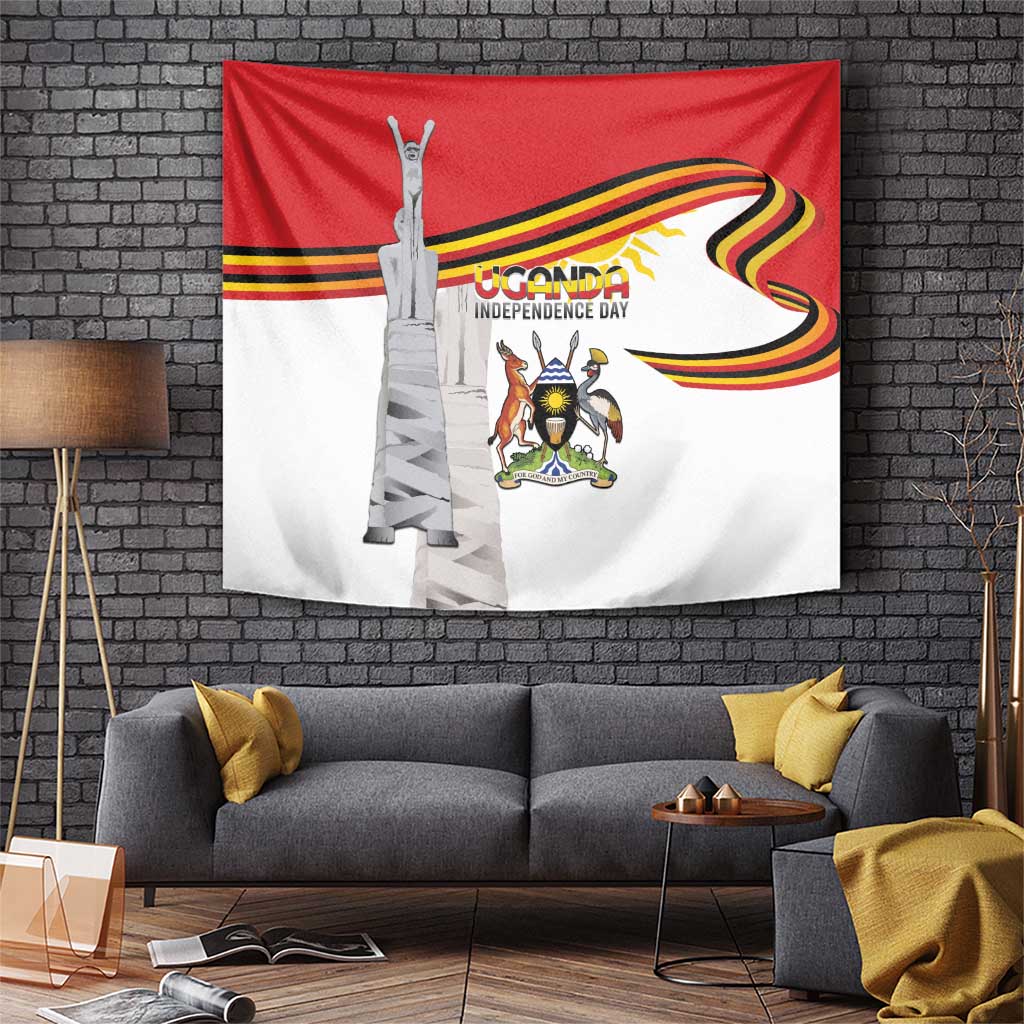 Uganda Independence Day Tapestry Independence Monument - Coat Of Arms - Wonder Print Shop