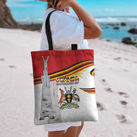 Uganda Independence Day Tote Bag Independence Monument - Coat Of Arms - Wonder Print Shop