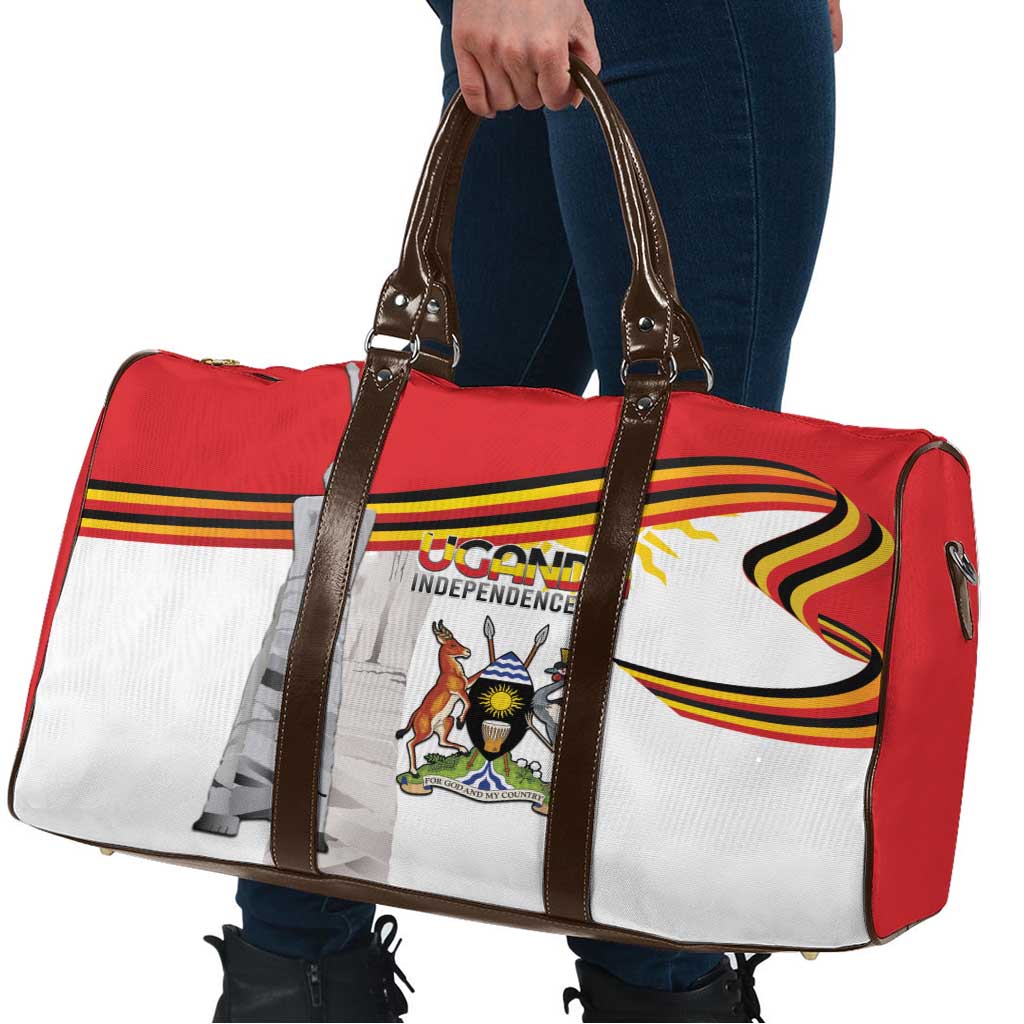 Uganda Independence Day Travel Bag Independence Monument - Coat Of Arms - Wonder Print Shop