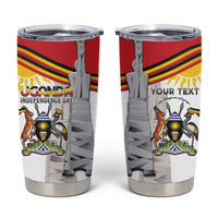 Personalized Uganda Independence Day Tumbler Cup Independence Monument - Coat Of Arms - Wonder Print Shop