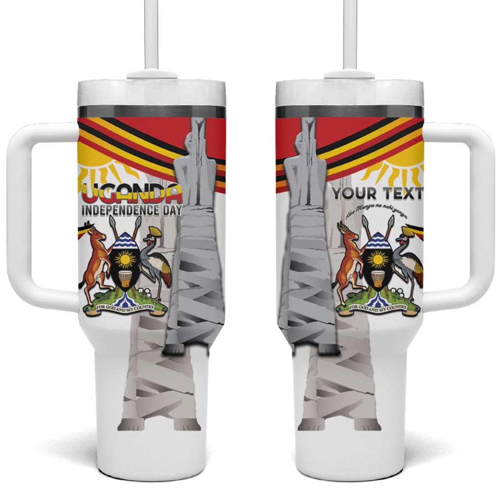 Personalized Uganda Independence Day Tumbler With Handle Independence Monument - Coat Of Arms - Wonder Print Shop
