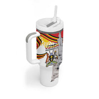 Personalized Uganda Independence Day Tumbler With Handle Independence Monument - Coat Of Arms - Wonder Print Shop