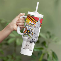 Personalized Uganda Independence Day Tumbler With Handle Independence Monument - Coat Of Arms - Wonder Print Shop
