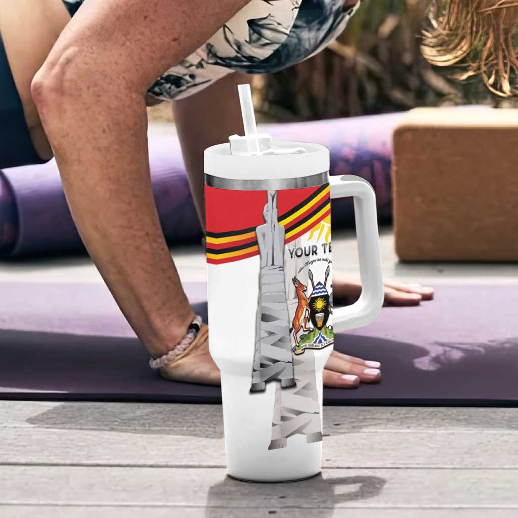 Personalized Uganda Independence Day Tumbler With Handle Independence Monument - Coat Of Arms - Wonder Print Shop