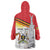 Personalized Uganda Independence Day Wearable Blanket Hoodie Independence Monument - Coat Of Arms - Wonder Print Shop