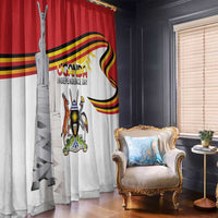 Uganda Independence Day Window Curtain Independence Monument - Coat Of Arms - Wonder Print Shop